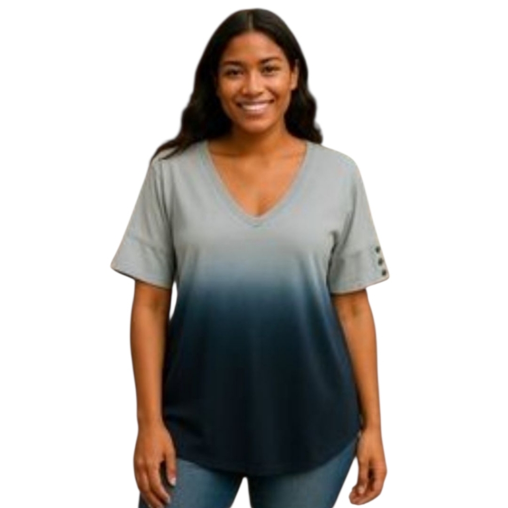 Jane+Delancey Tie-Die Short Sleeve Top. Size 2X.